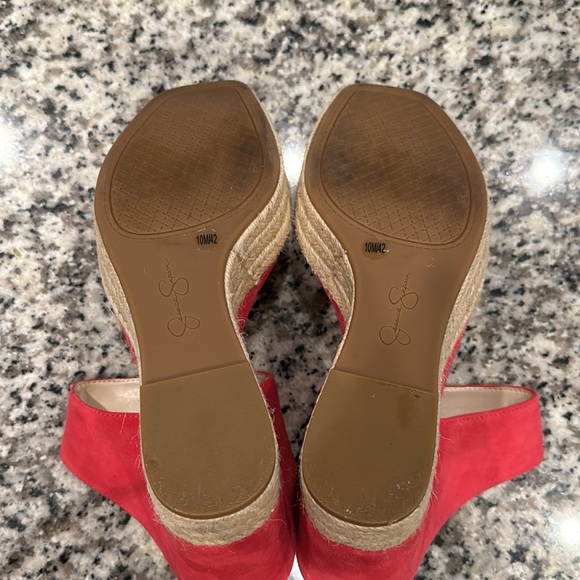 JESSICA SIMPSON WOMEN SIZE 10M FUSCHIA SIERA WEDGE SANDAL - Picture 13 of 17